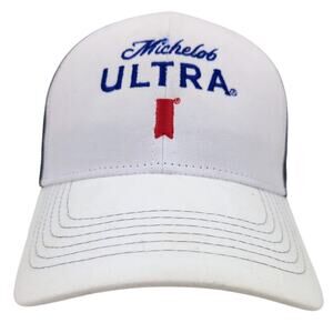 Michelob ULTRA Trucker Hat White Black Mesh Snapback Beer Promo Cap Hit Wear